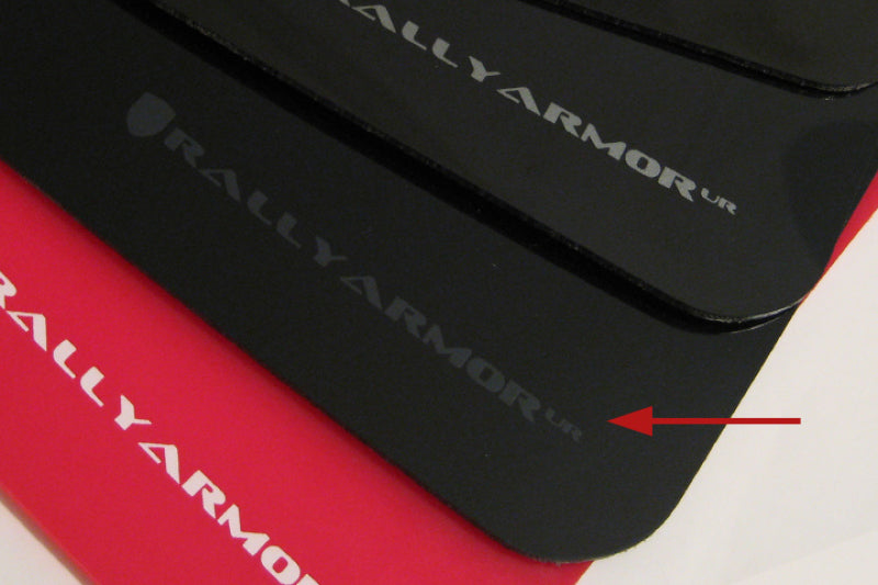 Rally Armor, Rally Armor Black UR Mud Flap Grey Logo Subaru WRX 2002-2007 / STi 2002-2007 | MF1-UR-BLK/GRY