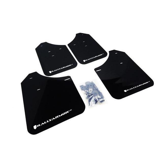 Rally Armor, Rally Armor Black w/ White Logo Urethane Mud Flaps Subaru WRX / STI 2002-2007