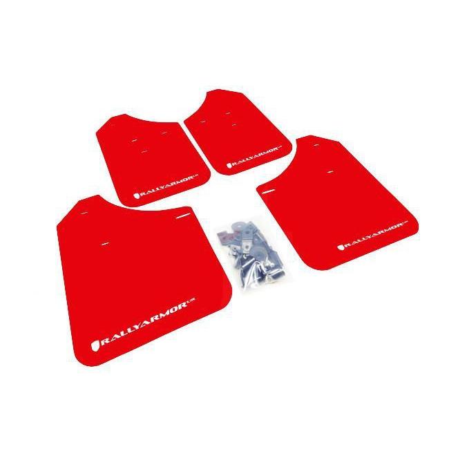 Rally Armor, Rally Armor Red w/ White Logo Urethane Mud Flaps Subaru WRX / STI 2002-2007