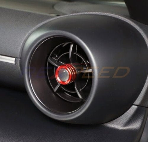 Rexpeed, Rexpeed 2022+ GR86 / BRZ Alloy Audio Volume and AC Knob Cover – Red | FR148R